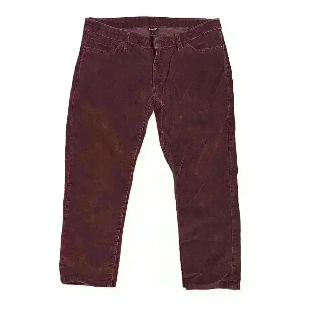 Patagonia Worn Wear Corduroy Burgundy Capri Pants Size 32